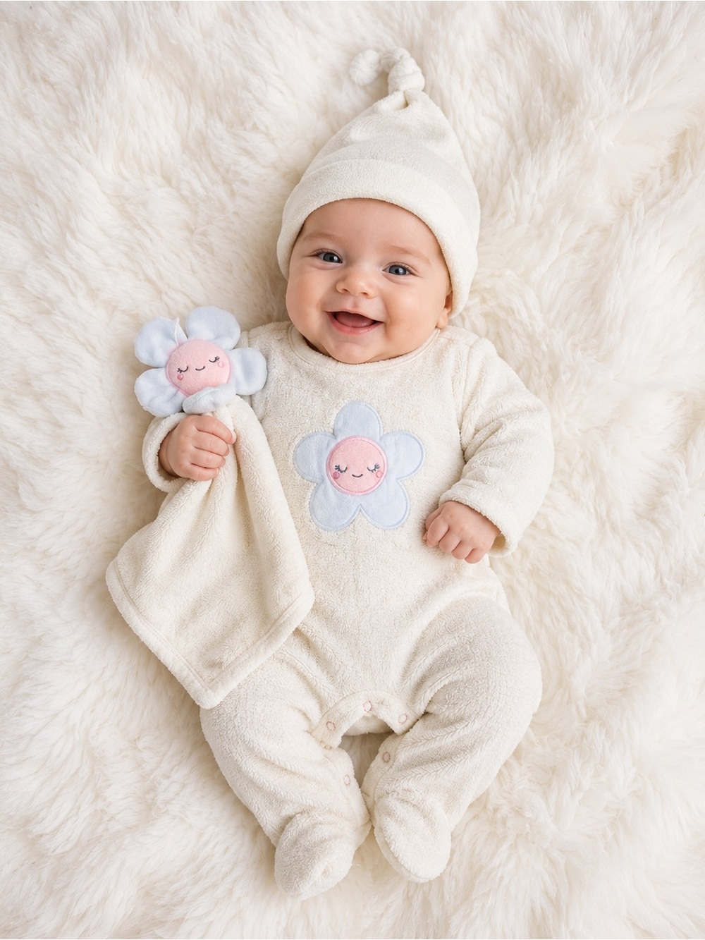 Tahari Baby, Butter Yellow Baby Onesie Set with Hat and Toy, 0-3M